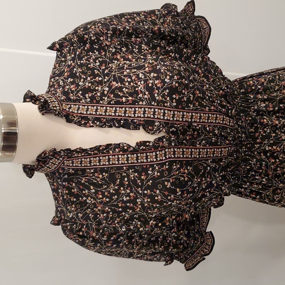 Max Studio women’s Black Floral Maxi Dress Size S new with tags - Picture 3 of 12